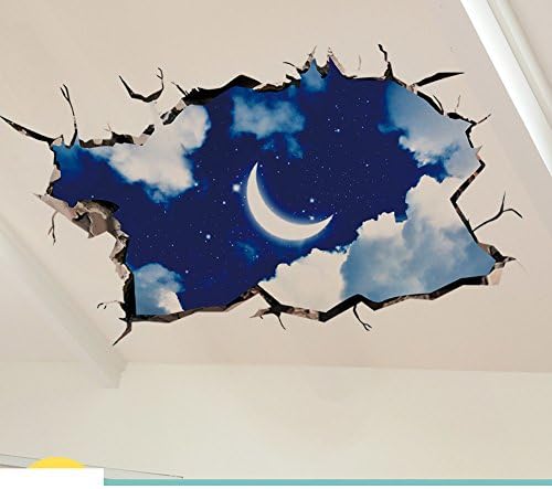 AIWQTO 3d wall wallpaper kids room bedroom decorations dormitory wall self adhesive poster-B 105x60cm(41x24inch)