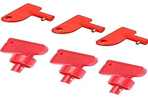N\A Tianyis 6 Pezzi Interruttori Batteria per Auto,Snterruttore Batteria Dell'Isolatore, Dell'Isolatore Tagliate Batteria, Chiavi Ricambio Per Isolatore per ATV Car Boat RV 12 V-60 V