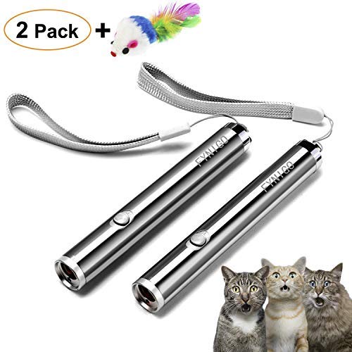 FYNIGO Juguete para Gatos para Interiores, Juguetes interactivos para Gatos y Perros, función 2 en 1 (2 Unidades)