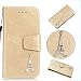 Produktbild Handy hülle Tasche Leder Flip Case Brieftasche Etui Schutzhülle für Apple iPhone X XS/XR/XS MAX/5G 5S ES/5C/6G 6s/6 Plus/7G 8G /7Plus /8Plus hülle,8 Farben (iPhone XS Max(6.5"), Gold)