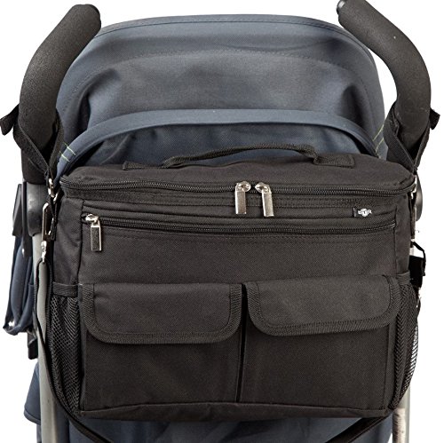 BTR Kinderwagen-Organizer & Baby-Wickeltasche plus 2 Kinderwagen-Clips. Wasserabweisend. Einheitsgröße - 4