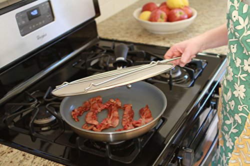 Cucinare Splatter Screen Guard with Double Thick Mesh for Cooking, Stainless Steel with Finest Woven Mesh and Resting Feet by Cucinare - 3