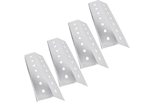 GriHero Piastre riscaldanti universali per barbecue Outback Spectrum, Weber, Charbroil, Kenmore, Nexgrill, Napoleons Rogue 2, 41 x 14 cm, in acciaio inox, protezione termica e diffusore di fiamma