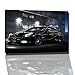 Produktbild Dark Mercedes Schwarz Bild auf Leinwand -- 60x40 cm fertig gerahmte Kunstdruckbilder als Wandbild - Billiger als Ölbild oder Gemälde - KEIN Poster oder Plakat