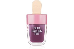 Etude House Crème glacée teintée de gel d'eau Dear Darling (PK004 Rouge Haricot Rouge) (21AD) | Colorant pour les lèvres aux couleurs vives avec des minéraux issus d'extrait de savonnier
