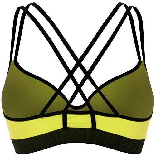 Damen Sport BH Träger T-Shirt Top Bandeau Bustier Tube Oberteil kurz 20647 - 2