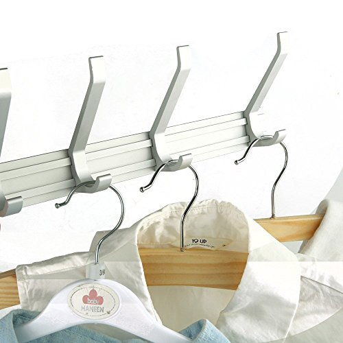 Newdora Hakenleiste Kleiderhaken Edelstahl rostfrei Wandgaderobe Handtuchhalter Garderobenhaken Wandhaken Mehrzweckhaken gebürstet ca. 30kg belastbar - 6