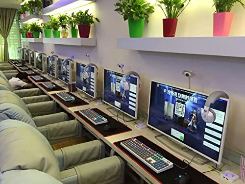 Woodlandu gro? Gaming Mouse Pad Wasserdicht Gen?hte Kanten Geschwindigkeit seidiger Oberfl?che rutschfeste Gummiuntermatten 300x800x3mm/11.8×31.5×0.12inch Blau Edges - 7