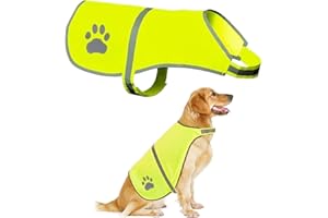 CULEO Giubbotti di sicurezza per cani Gilet ad alta visibilità per cani, gilet di sicurezza riflettente per cani, alta visibilità notturna, impermeabile, leggero, comodo (taglia M)
