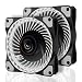 Produktbild 2 pcs LeaningTech LTC LitFlow 120mm 32 LED Leise langlebig großer Luftstrom Cooling PC Gehäuse Lüfer CPU Kühler und Radiator Weiß