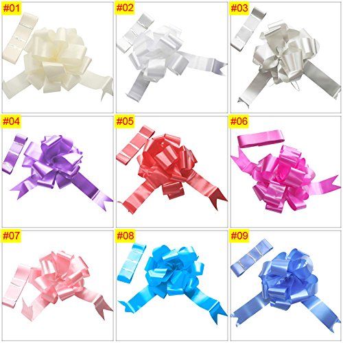 TtS 1/3/5 Bowknot & 7M Band Antennenschleifen Schelifen Autogirlande Autodeko Hochzeit - 3