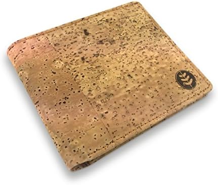 Super Lightweight Vegan Cork Wallet for Men with RFID Blocking, Maximum Capacity for Notes, Cards and a Slot for Photo ID or Pictures