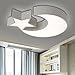 Produktbild BRFVCS ceiling light Beleuchtung_Neue Kinderzimmer deckenlampe Sterne Mond Licht und herzliche Persönlichkeit kreative Schlafzimmer Studie, keine Polarität Dimmen, 24 W blau (A)