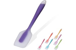 WEHERS Silicone Spatula, Spatulas for Cooking 450°F Heat Resistant Seamless Rubber Spatulas Non-Stick Silicone Kitchen Utensils for Cooking, Baking and Mixing, Dishwasher Safe (Purple)