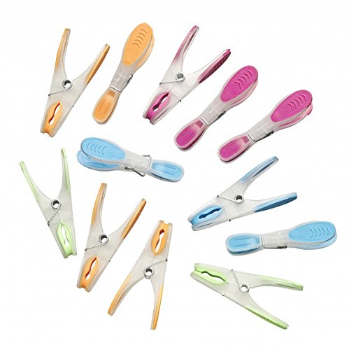 COM-FOUR® Wäscheklammer-Kleid mit Bügel in verschiedenen Motiven und 12 Wäscheklammern mit Softgrip - 6