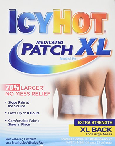 ICY HOT® PATCH MÉDICAMENTEUX XL (Extra fort) Pour le dos et les grandes zones 3 patchs