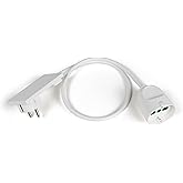 Fanton 92032 &ndash; Linear Clock Extension Cord (1 Metre Cable, Schuko Plug, Universal Plug, Suitable Behind Bedstands, Cabinets,