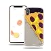 Produktbild Suming iPhone X Tasche Transparente Kristallklare Schutzhülle Weiche TPU Silikon Schale Flexible Schlanke Leichte Schutzhülle Anti-Kratz Stoßfeste Staubdichte Etui - Gelbe Pizza
