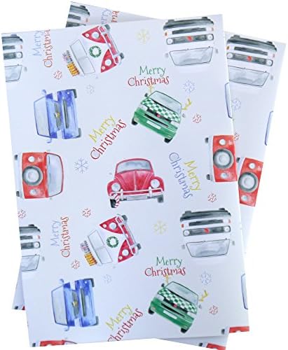 Camper Van and Beetle Inspired Christmas Wrapping Paper