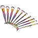Make Up Brushes, Rcool Mermaid Tail Makeup Brush Set Tools Foundation Eyebrow Eyeliner Eyeshadow Lip Blush Cosmetic Concealer Brushes Kits (10PCS)