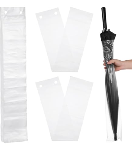 Sacchetti Portaombrelli Trasparenti - 5 Pezzi, 13x33 Cm, Riutilizzabili, Per Ombrelli Bagnati - Foto 5