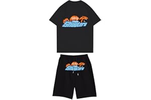 XYYYHTL Trapstar Shooter HombreTrapstar Tigre de Corta Verano Camiseta con Pantalón Corto con Logo Impreso Set Chándales Tigre de Calicó London Verano Chándal Trapstar Niño Chandal Trapstar Mujer