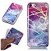 Produktbild Artfeel iPhone 5C Handyhülle,Luxus Marmor Muster Design Weich Flexibel Silikon TPU Bumper Schutzhülle,Ultra Dünn Leicht Kratzfest Stoßfest Zurück Hülle für iPhone 5C,Lila Blau