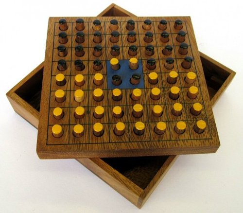Wende den Stein – Strategiespiel für 2 Spieler – Brettspiel aus edlem Holz - 2