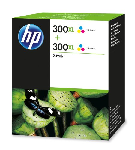 HP 300XL Multipack Original Druckerpatronen mit hoher Reichweite (2x Farbe) für HP Deskjet, HP ENVY, HP Photosmart
