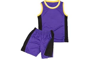 DaceStar Camiset Baloncesto Niños Conjunto Baloncesto Niños Trajes de Baloncesto Niño Pantalones Cortos Baloncesto para Niños y Camiseta Tirantes 4 5 6 8 10 12 14 años