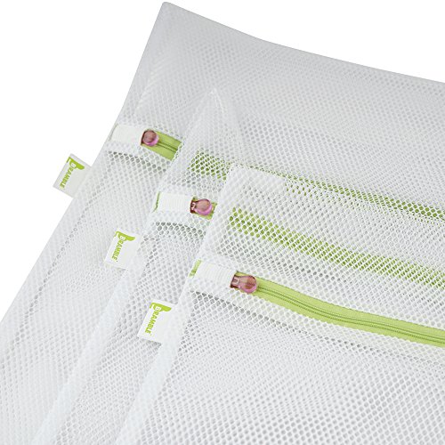 Bramble – Wäschenetz, 6 Stück Wäschesack, Premium Qualität Wäschetasche, Wäschebeutel für Waschmaschine, Schutzbeutel aus Netzmaterial mit Reißverschluss in verschiedenen Größen - 4