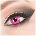Produktbild Farbige Evil Lens Crazy Rose Shock rosa - pink Kontaktlinsen mit schwarzem Rand perfekt zu Fasching, Karneval und Halloween, Anime, Manga mit gratis Behälter und 60ml Pflegemittel Topqualität zu Karneval und Halloween und Anime Gothik Manga Cosplay Events.