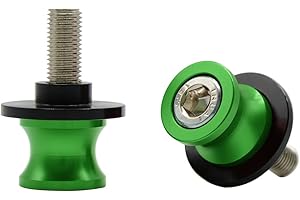 MZ-STORE Universal CNC Aluminio Diabolos M10*1.25 Basculante de Deslizadores Tornillos del Soporte para Duke/RC 125 200 390 ZX6R ZX10R Z750 Z1000 Z1000SX ER6N ER6F Ninja 250 300 (Verde)