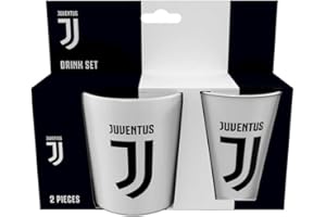 ILS I LOVE SHOPPING Set Regalo Bicchiere + Tazza in confezione regalo Tifoso Senza BPA per Ragazzi Prodotto Ufficiale (Juventus)