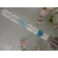 Taufkerze Kommunionkerze Lebensbaum silber mint Taufkerzen Kommunionkerzen Junge Mädchen 400/40 mm inklusive Beschriftung