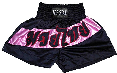 TS Thai Short, thaï Box Pantalon, Muay Thai Short, Muay Boran Pantalon, Kick Boxing Pantalon en Noir avec Thai Police