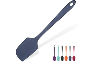 U-Taste 35,6 cm Bardzo duża silikonowa szpatułka: Odporna na temperaturę 315 ℃ Długa, elastyczna, bezszwowa szpatułka do pieczenia do mieszania, gotowania, skrobania (Błękit północy)
