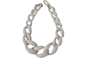 CLSSLVVBN Vintage Style Women S Jewelry Necklace Handmade Cuban Chain Collar Statement Piece Women Boho Chunky Acrylic Link Chain