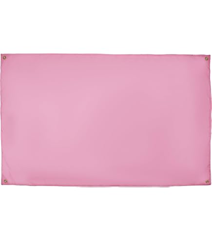 Drapeau Ruban Rose Cancer Du Sein - 90 X 60 Cm - Polyester Avec œillets - Pour Soutien Et Décoration - 12