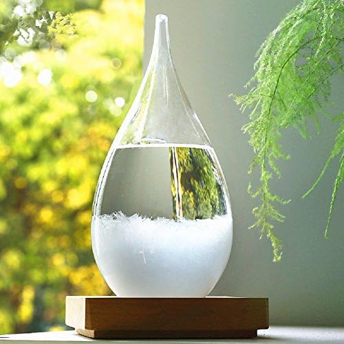 Topfee Storm Glass, Water Drop Weather Prodictor DIY Crystal Bottle for Home Office Kitchen Decoration