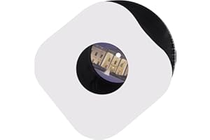 MAYRECORDS 20 custodie interne per dischi in vinile in carta kraft bianca pesante con angoli arrotondati, coperture protettive antistatiche per album LP (17,8 cm)