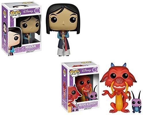 FunKo Mulan Mushu &amp; Cricket, Mulan Pop! Toy Figure Set of 2 by Mulan