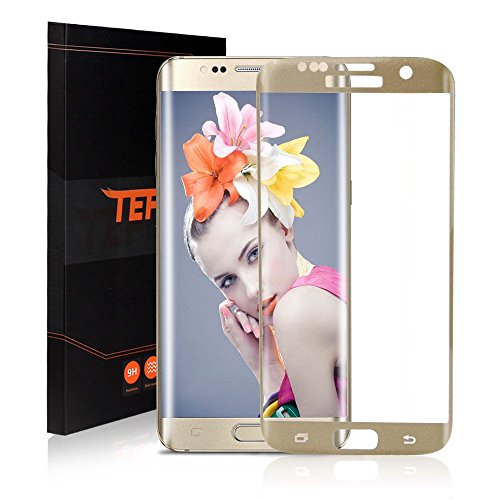 Samsung Galaxy S7 Edge Protector de Pantalla TEFOMATE Vidrio Templado Protector de Pantalla Completa Tempered Glass Screen Protector para Galaxy S7 Edge 5 5 Curvado 3D Silk Gold-Oro Samsung Galaxy S7 Edge Protector de Pantalla TEFOMATE Vidrio Templado Protector de Pantalla Completa Tempered Glass Screen Protector para Galaxy S7 Edge 5 5 Curvado 3D Silk Gold-Oro