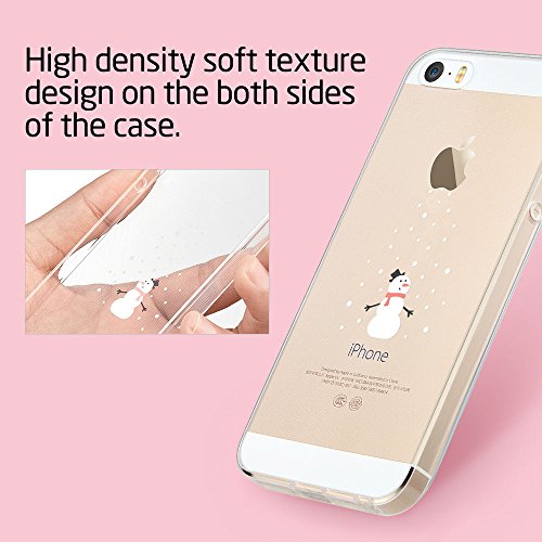 ESR iPhone SE 5 5s Funda  Suave TPU Funda Adorable Parachoques Funda Case Cover Carcasa Para iPhone 5   iPhone 5s   iPhone SE  Monigote de nieve