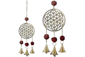 ‎PANOTOPHIA 1 Stück Windspiel Blume des Lebens - 27 cm