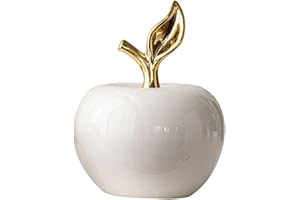 predolo Estatua de Manzanas, Figura de Cerámica, Centro de Mesa Coleccionable, Adorno, Escultura de Fruta para El Hogar, Oficina, Estantería, Decoración de en, Blanco, Grande