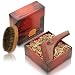 SAVANNA BEARD Beard Brush & Comb Set - Premium Grooming Beard Kit - Red Sandalwood Beard Shaping Tool for Perfect Shaving Symmetry and 100% Boar Bristle Beard Brush in Stylish Package - Ideal Gift