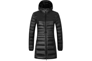 LucaSng Damska kurtka zimowa pikowana kurtka przejściowa z kapturem, lekka, wiatroszczelna, puchowa kurtka puchowa, płaszcz zimowy, pikowany płaszcz zimowy, dla kobiet, lekka jak piórko kurtka z miękkiego puchu