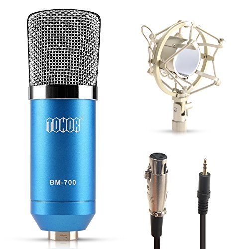 Preisvergleich Produktbild Tonor Professionell Aufnahmemikrofon Broadcast Studio-Aufnahme-Kondensatormikrofon mit Schwingungsdämpfer Blau