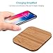 Produktbild Qi Wireless Charger Schnellladestation | Kabelloses Ultradünnes Holz Ladestation Tragbar Fast Induktiv Universal Drahtloses Ladegerät | für alle Gerät Tragbares Pad für Iphone XS / XS Max / XR (Braun)
